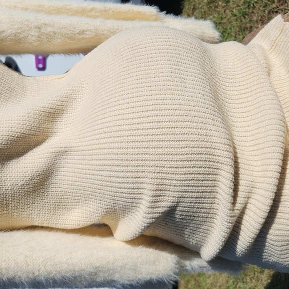 Thick Winter Knitted Bodycon Ribbed Sweater Dress - Picture 17 of 17